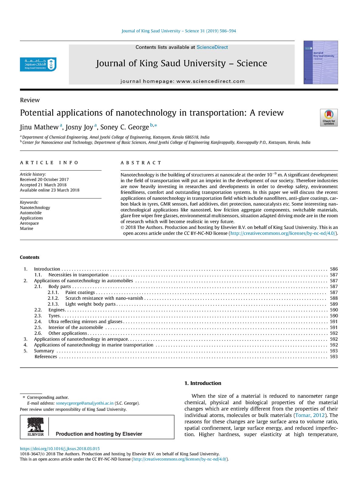 research paper of nanotechnology