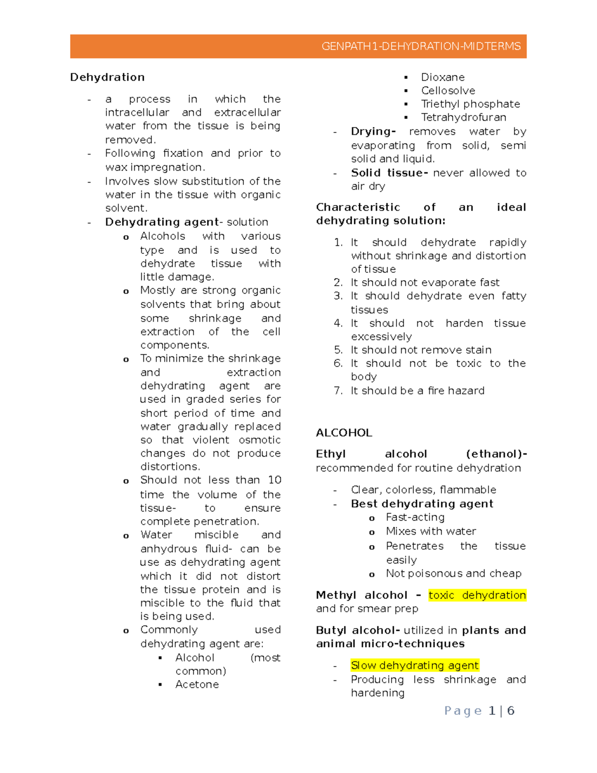 Dehydration final Dehydration a process in which the intracellular