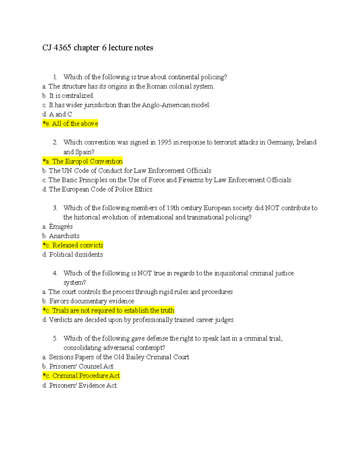 CJ 4365 chapter 6 leacture notes - CJ 4365 chapter 6 lecture notes ...