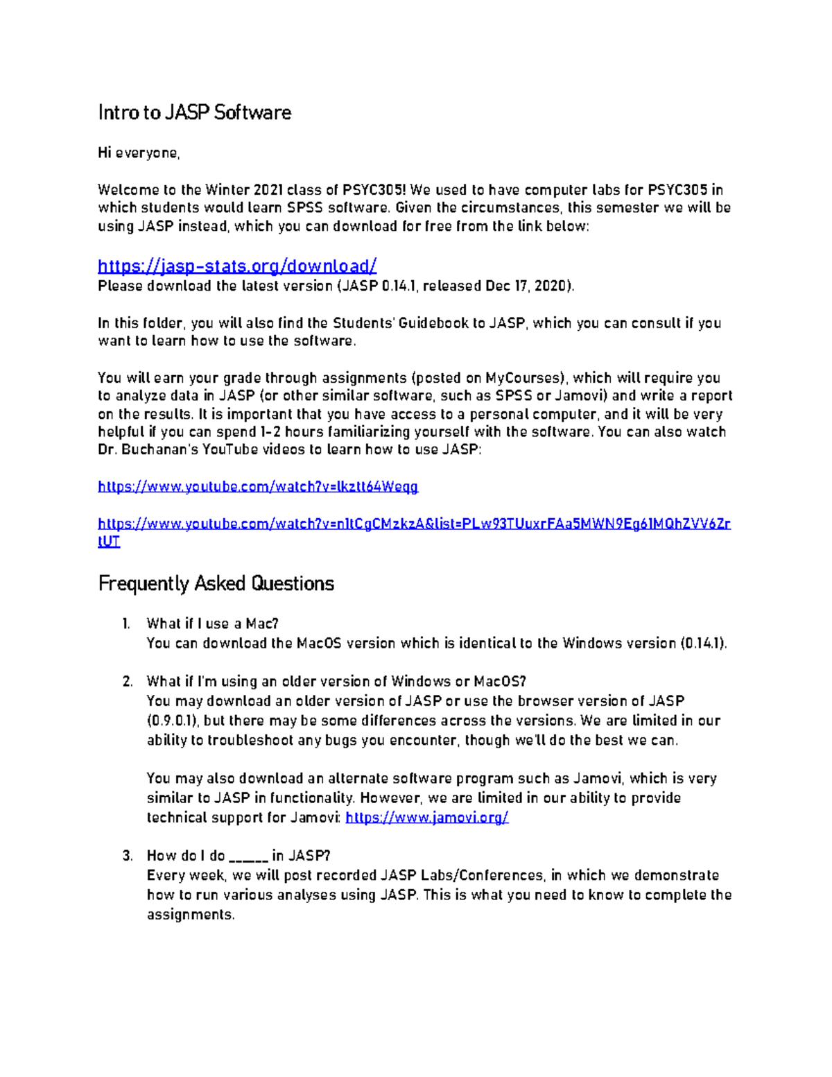 Intro to JASP Software - See Title - Intro to JASP Software Hi everyone ...