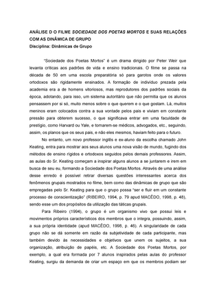 Sociedade dos poetas mortos: resumo, análise e exercícios - Toda Matéria