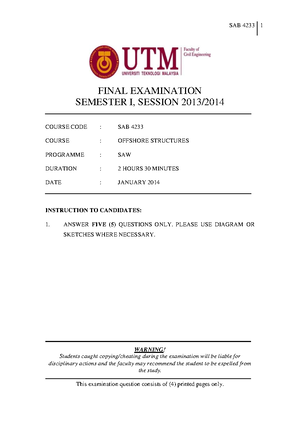 Exam June 2014, questions - SAB 4233 1 FINAL EXAMINATION SEMESTER II ...