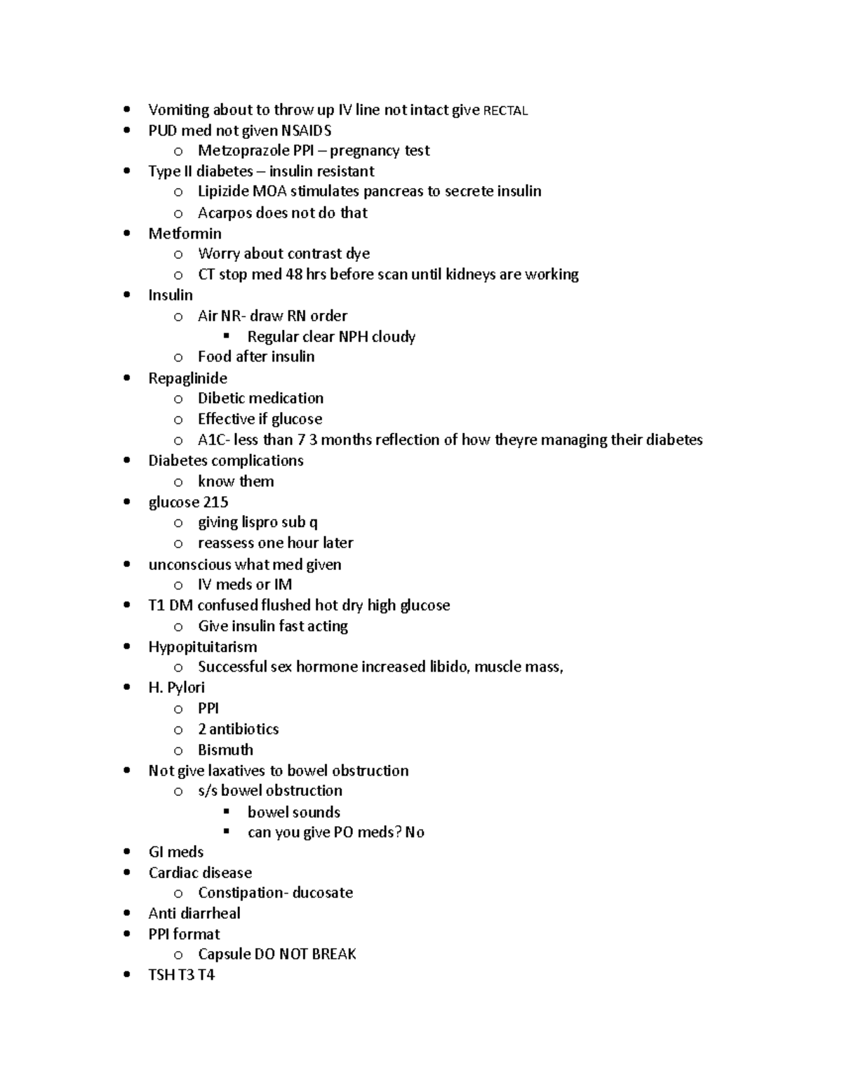 304 Exam review - Vomiting about to throw up IV line not intact give ...