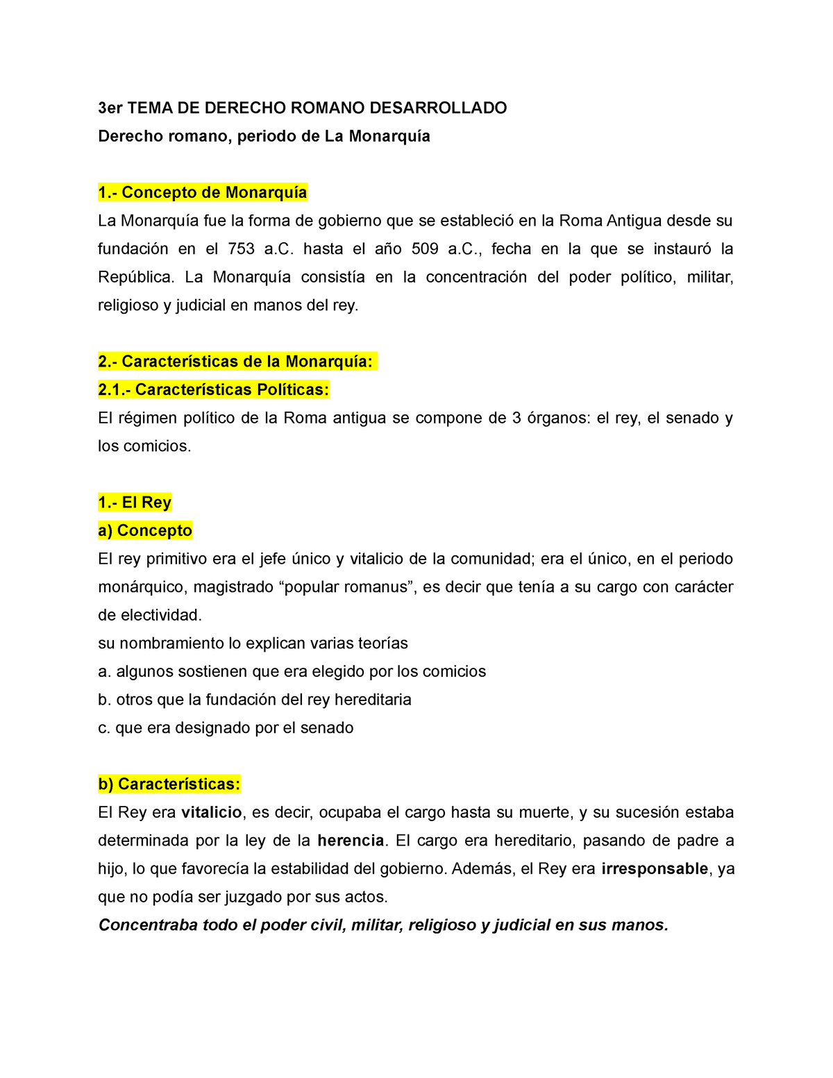 3er TEMA DE Derecho Romano Desarrollado-2 - 3er TEMA DE DERECHO ROMANO ...