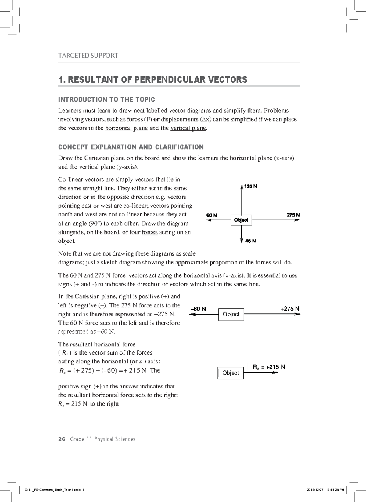 Notes 2-1 - ####### TARGETED SUPPORT 1. RESULTANT OF PERPENDICULAR ...