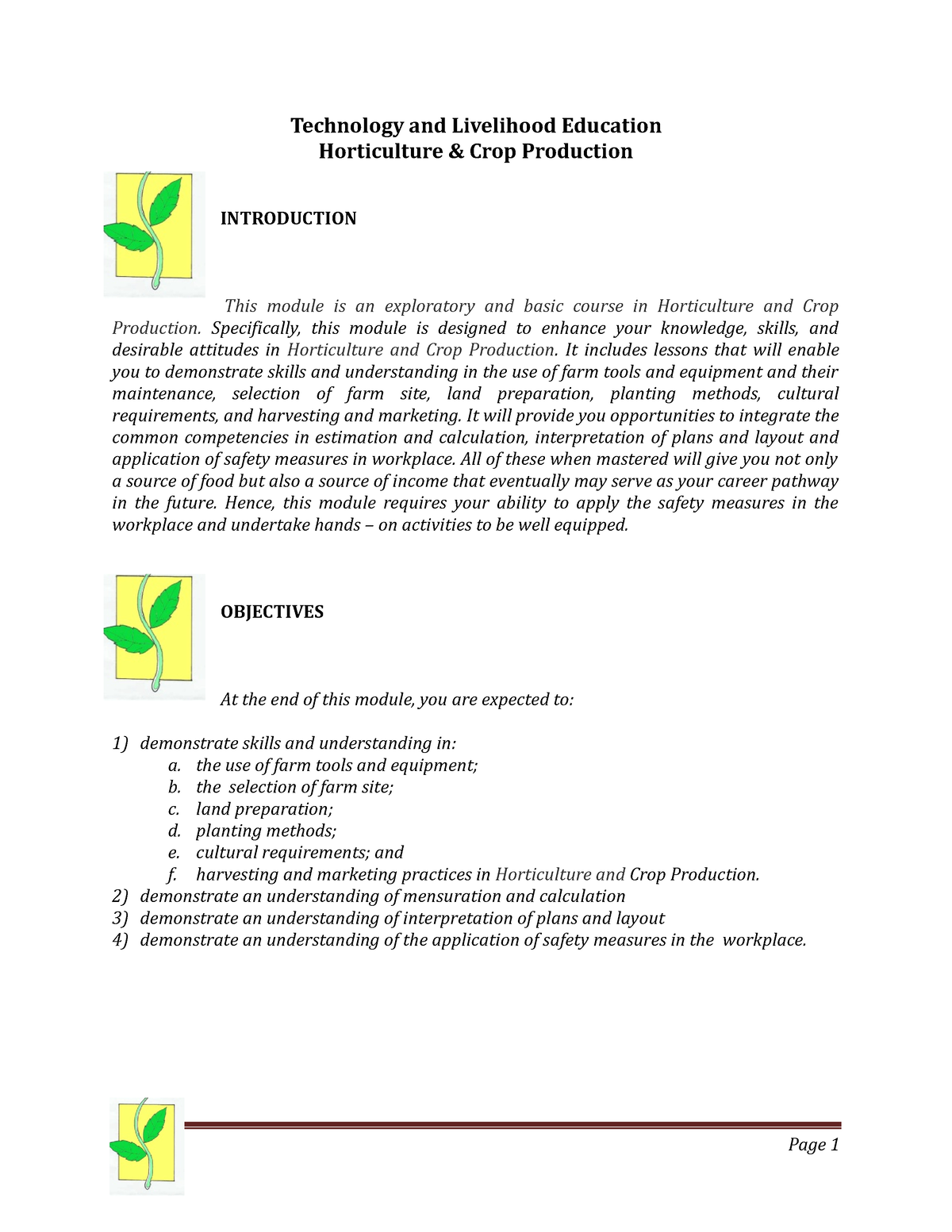 TLE-8 Crop-Production Q1-Q2 - Technology And Livelihood Education ...