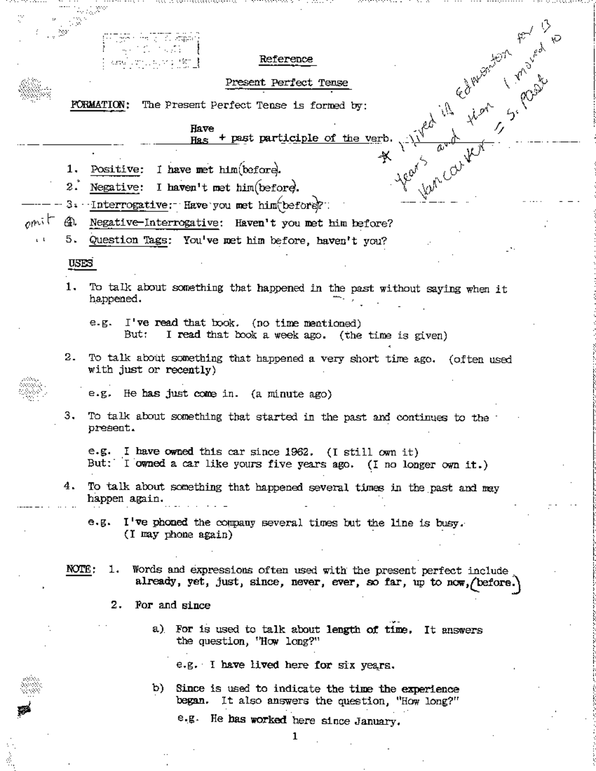 Simple Past Present Perfect Past Perfect ENGL 1100 VCC Studocu