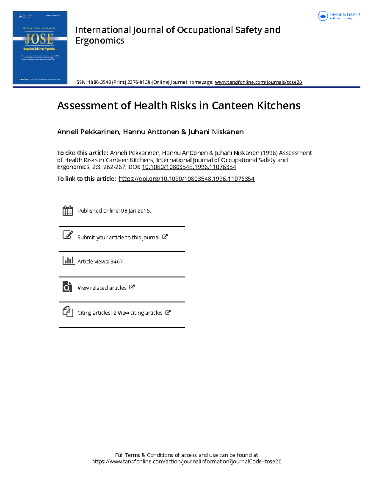 Assessment of Health Risks in Canteen Kitchens - Full Terms ...