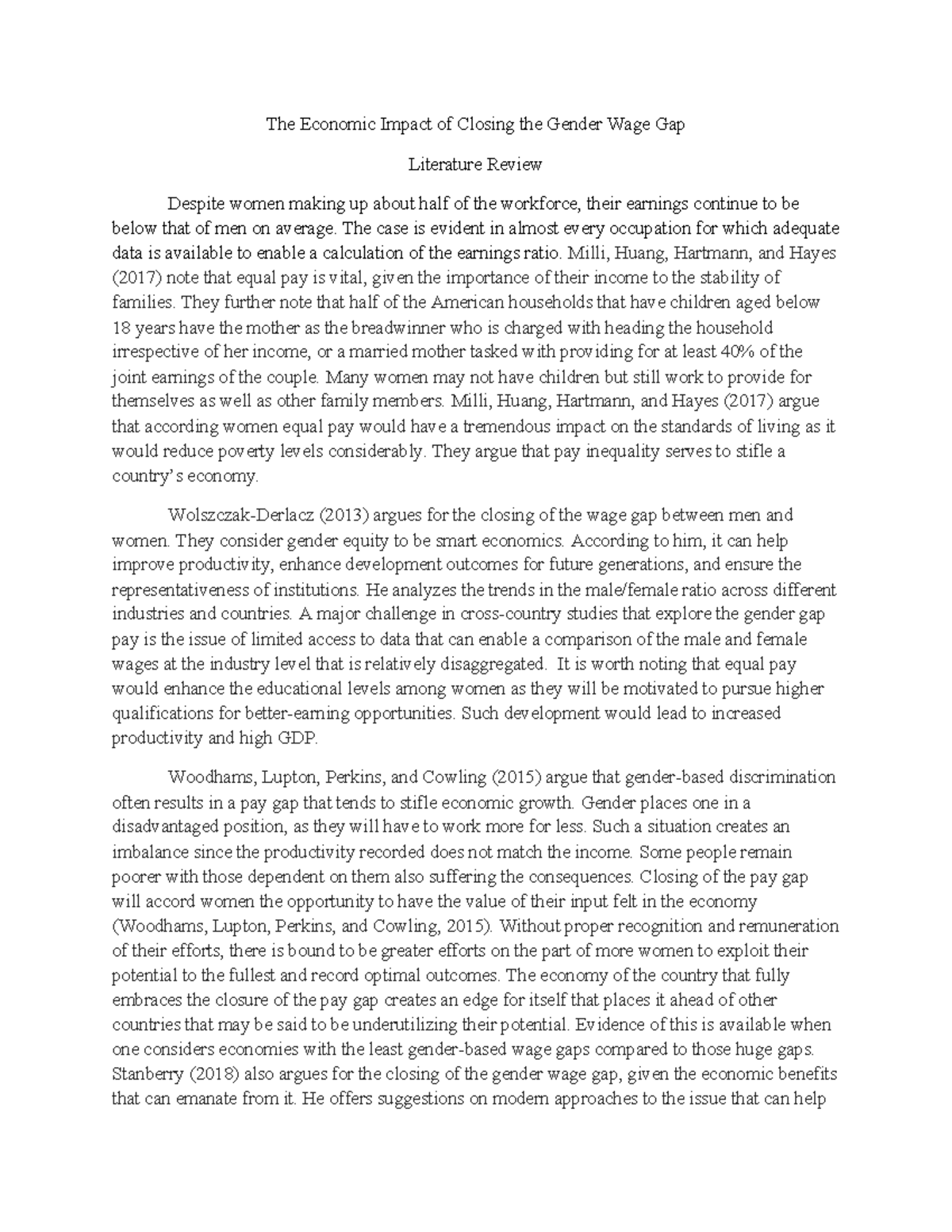 The Economic Impact of Closing the Gender Wage Gap - The case is ...