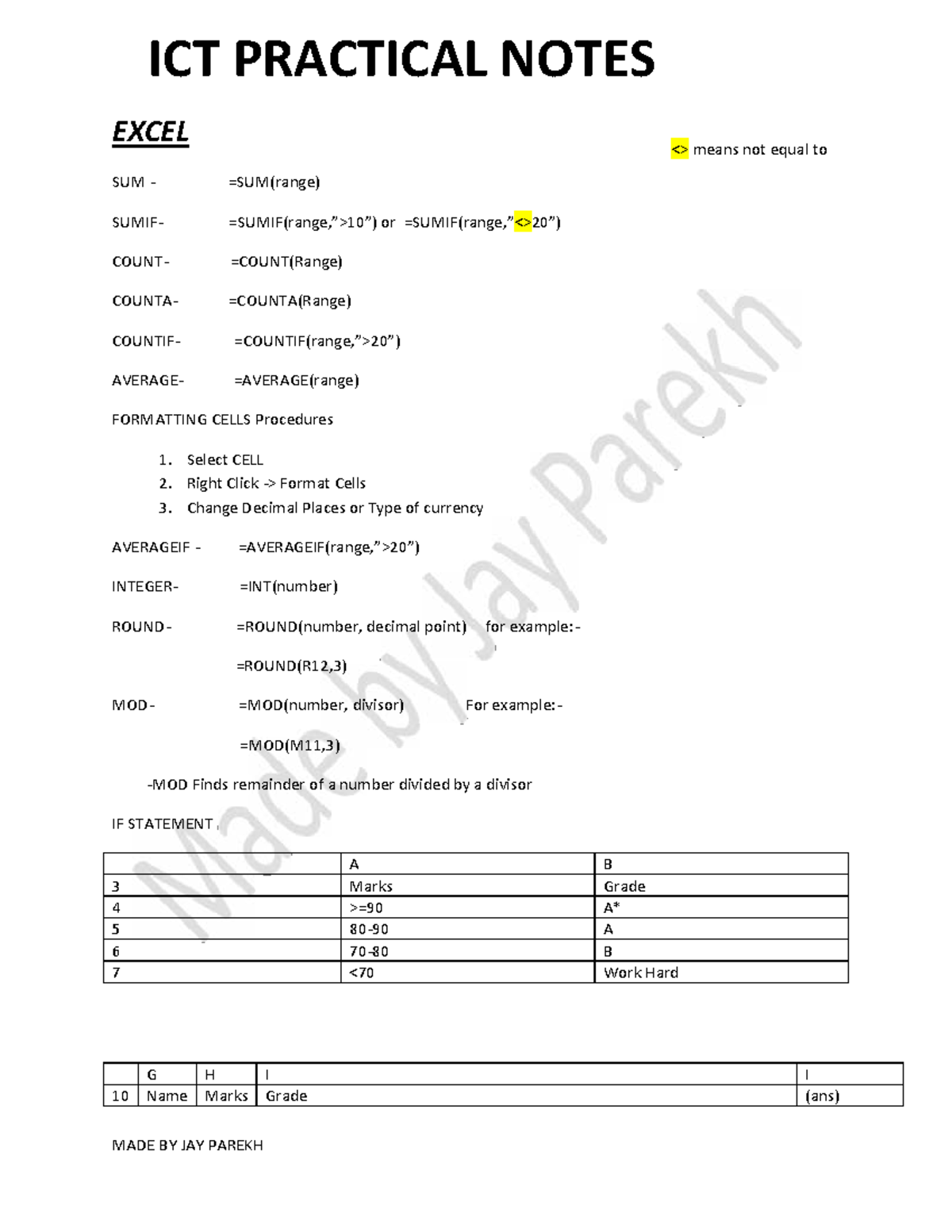 ict-practicals-notes-excel-sum-sum-range-sumif-sumif-range-10