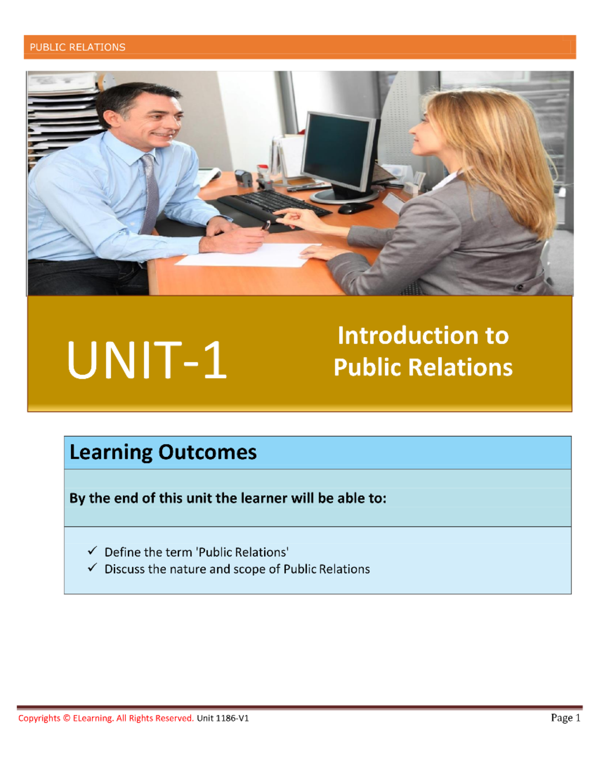1675780687 Unit 1 1186-V1 Introduction to Public Relations - CPFO - Studocu