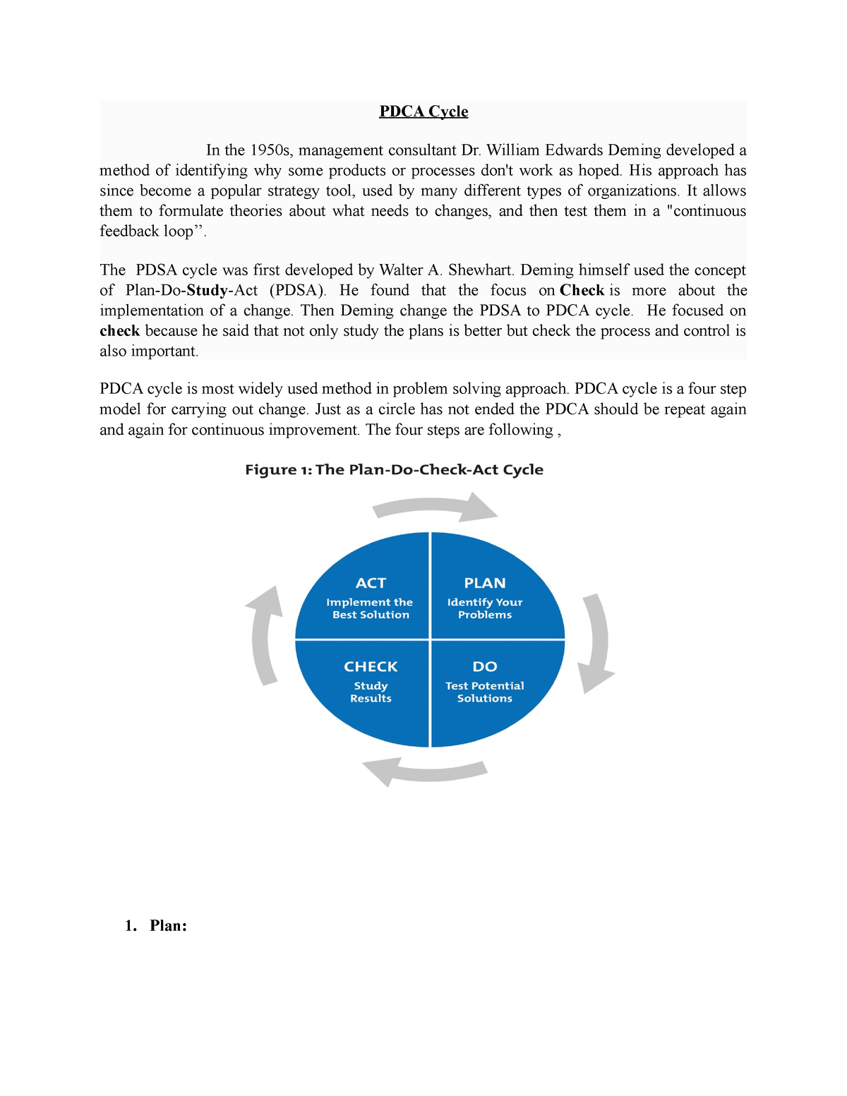 PDSA Cycle In Total Quality Management - PDCA Cycle In The 1950s ...