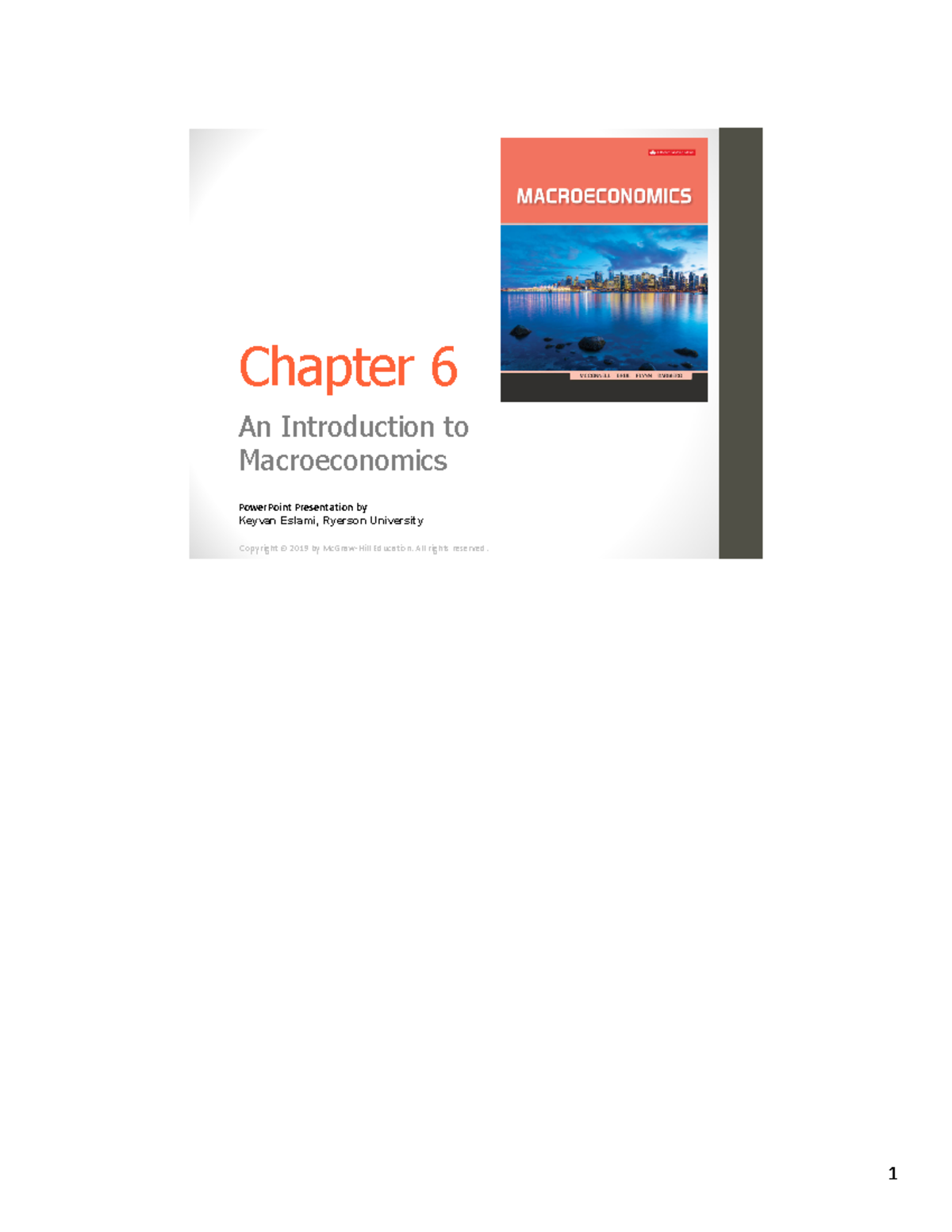 Chapter 6 (Lecture Notes) - Chapter 6 An Introduction to Macroeconomics ...