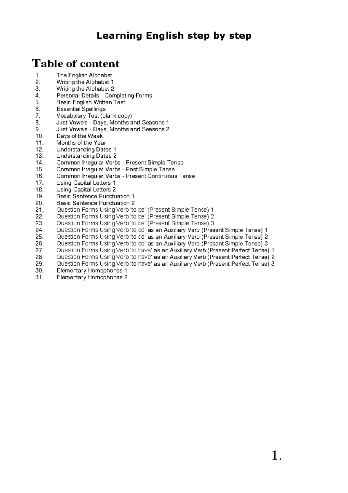 learning-english-step-by-step-p1-learning-english-step-by-step-table