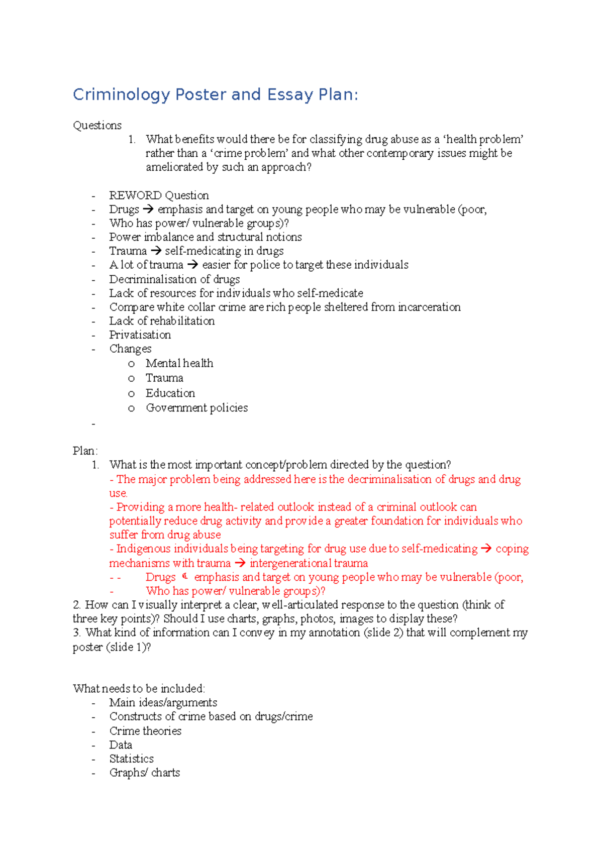 criminology essay structure