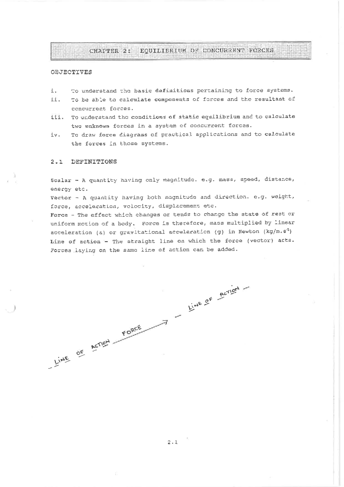 CH 2 - Equilibrium OF Concurrent Force Systems - PTC152X - Studocu