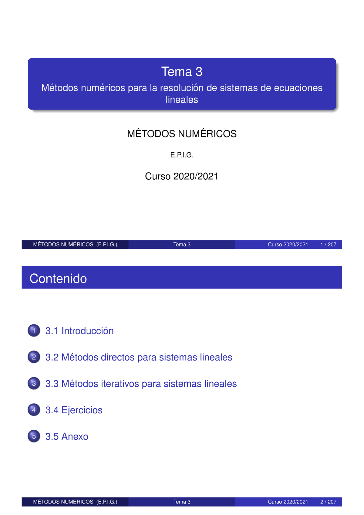 TEMA 3 - Ejercicios - Tema 3 Metodos Num ́ Ericos Para La Resoluci ́ On ...