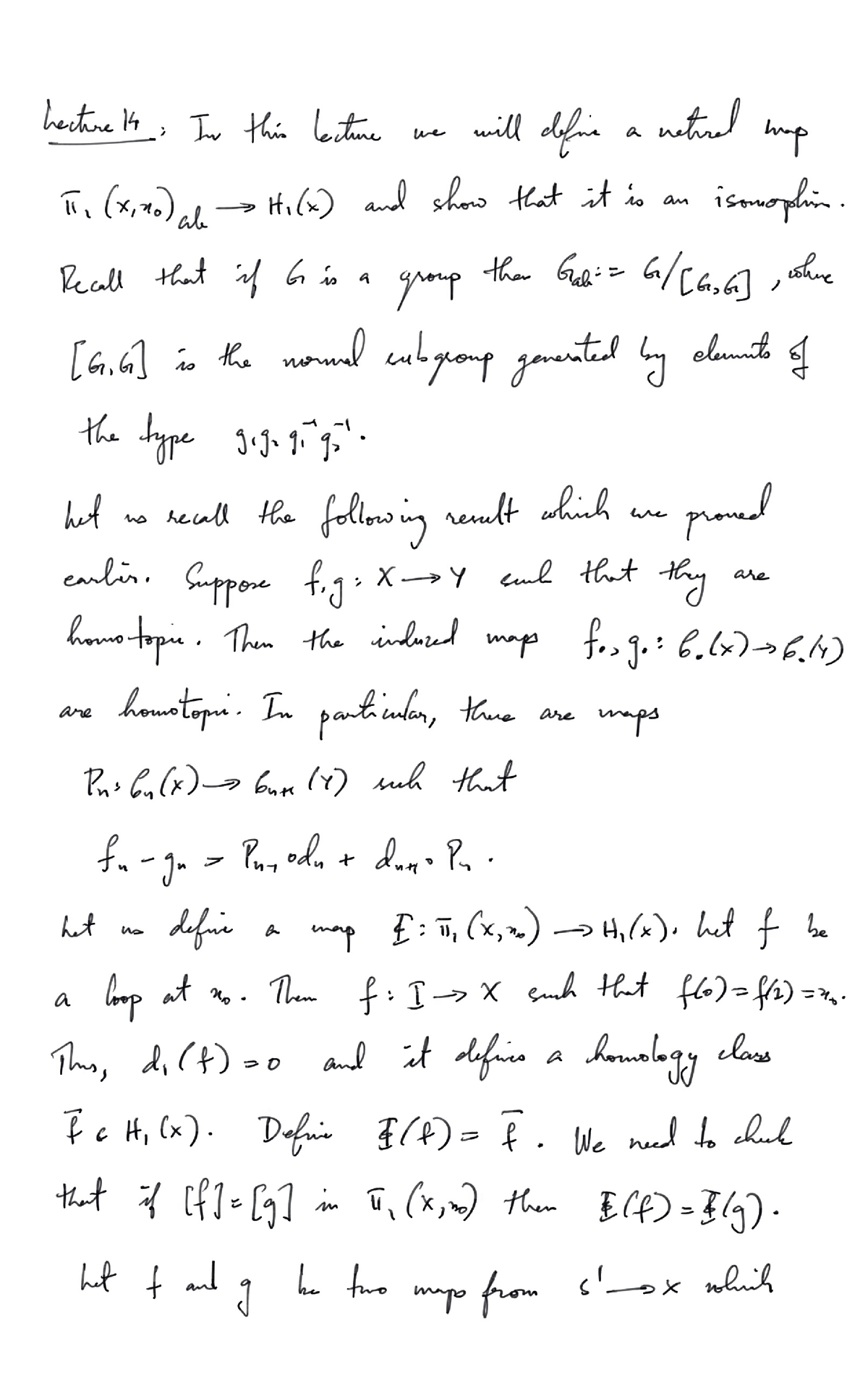 Lecture 14 - Algebraic Topology - Studocu