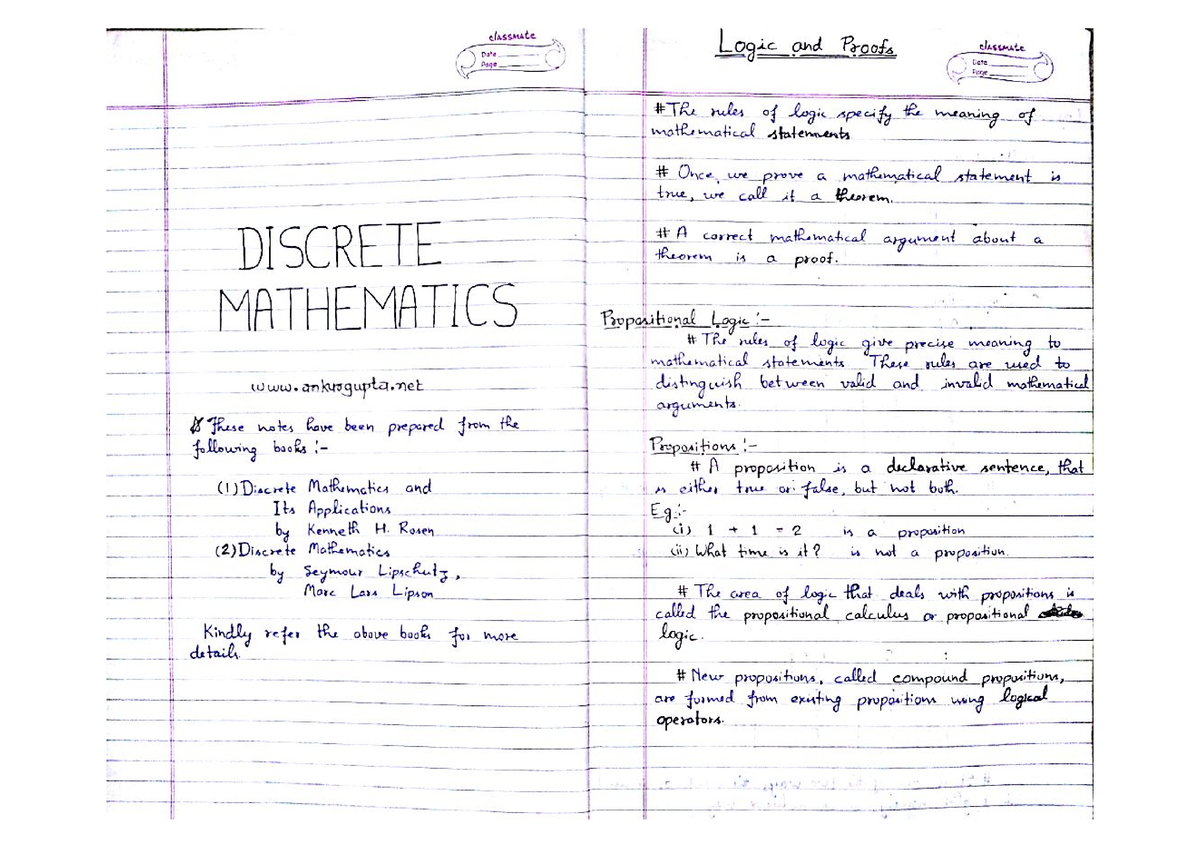 Discrete Mathematics - Computer Science Engineering - Studocu