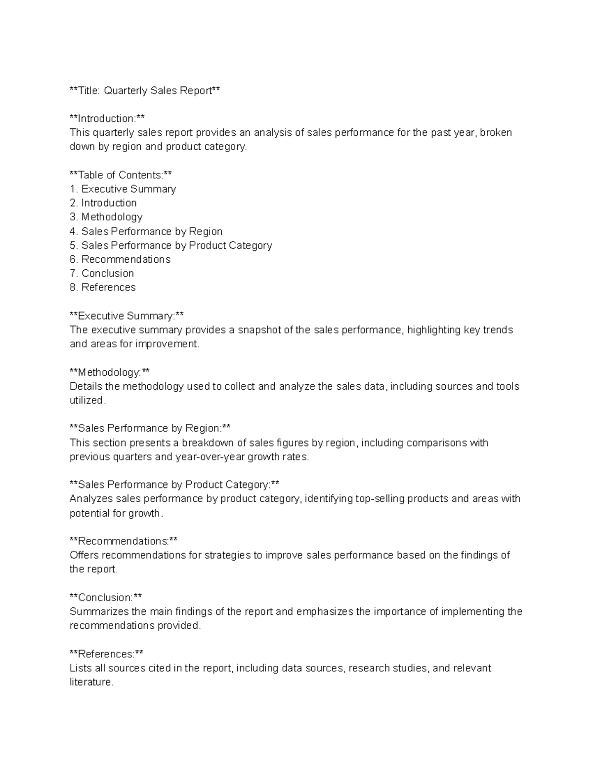 Untitled document-4 - Summary B.S. Accountancy - Title: Quarterly Sales ...