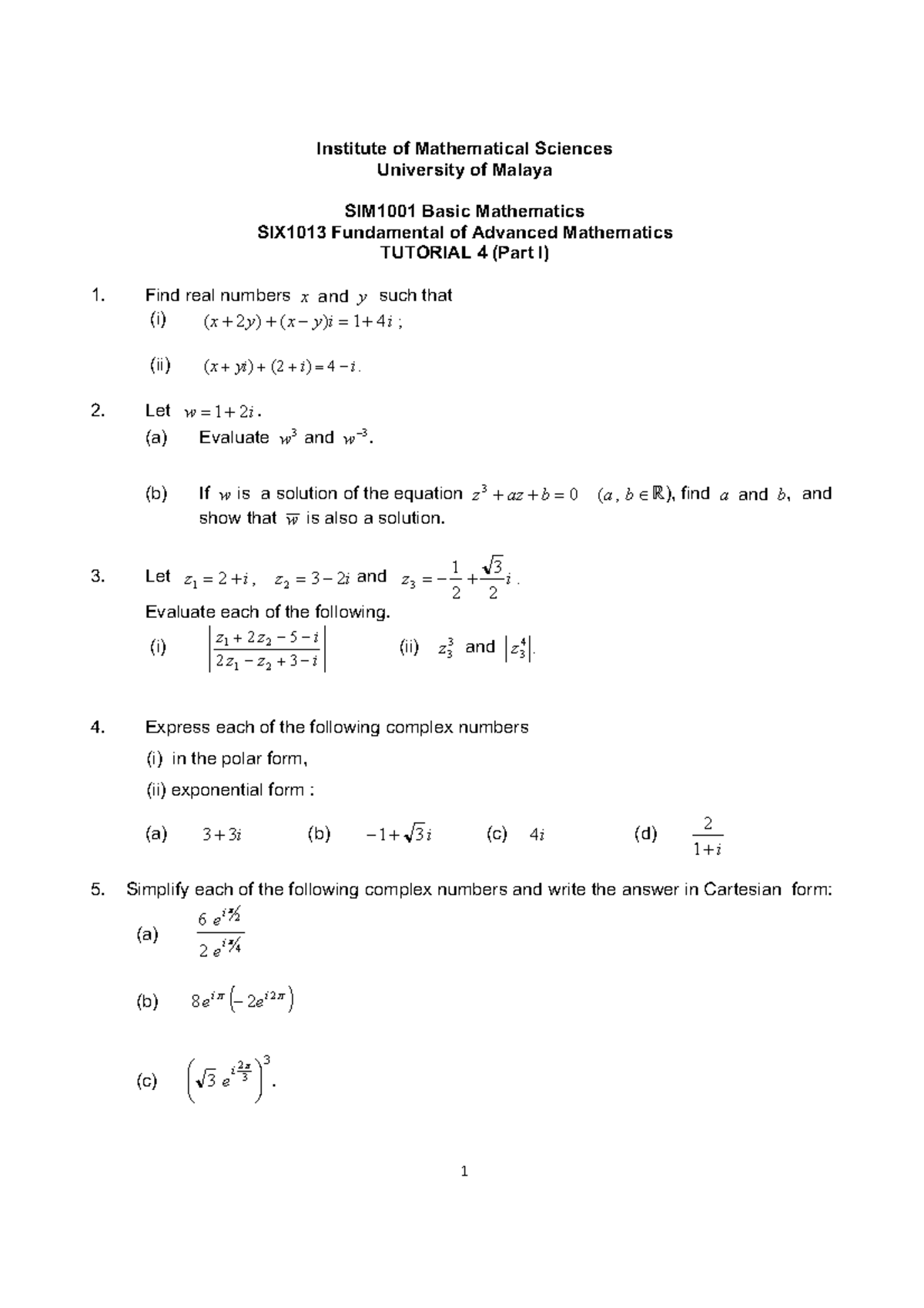 SIM1001 Part I Tutorial 4 231113 211050 - 2022/ 23 Sem 1 1 Institute of ...