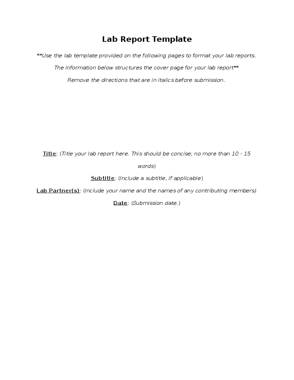 Digestive Physiology Lab Report - Lab Report Template Use the lab ...