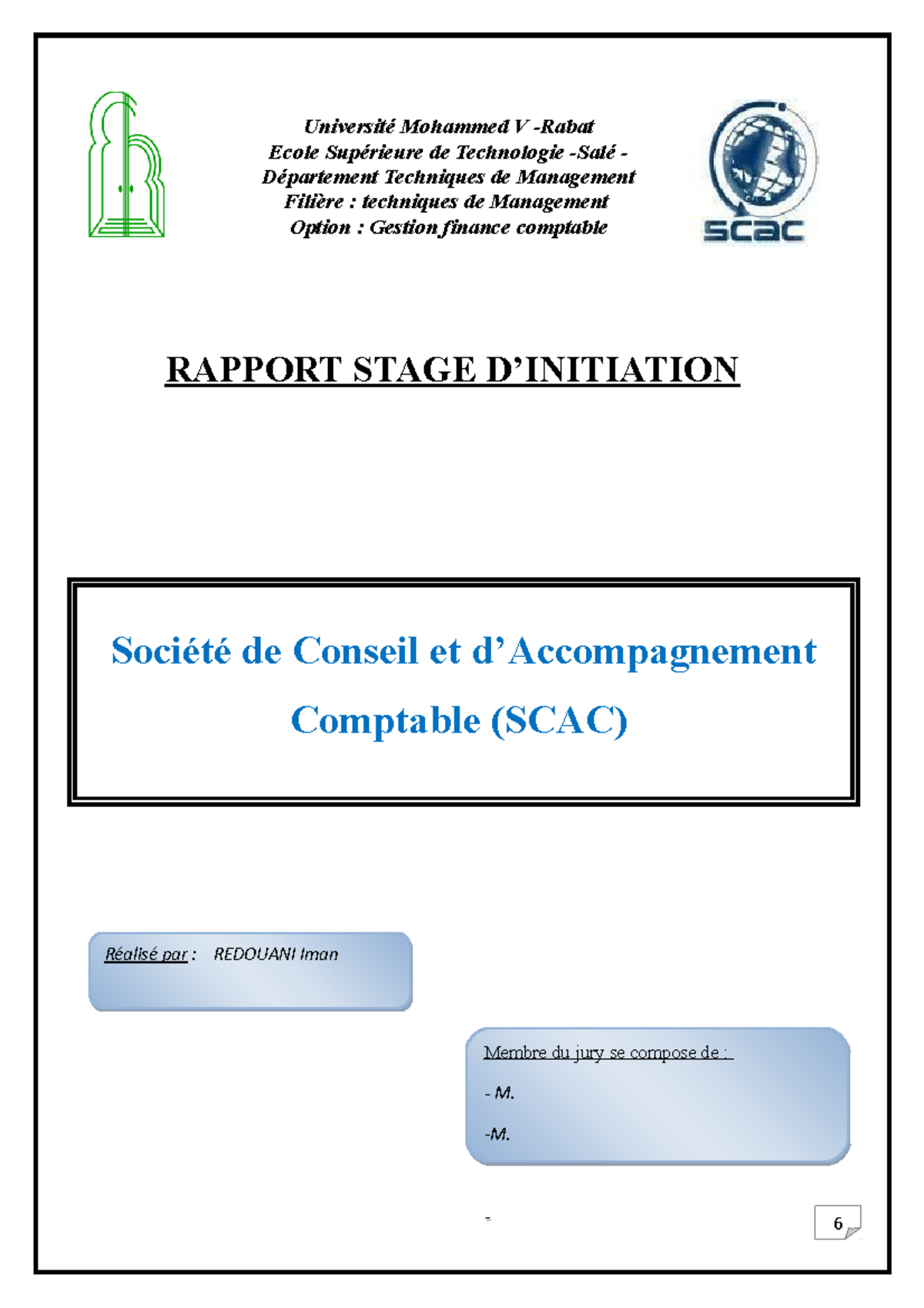 Rapport Stage de fin d