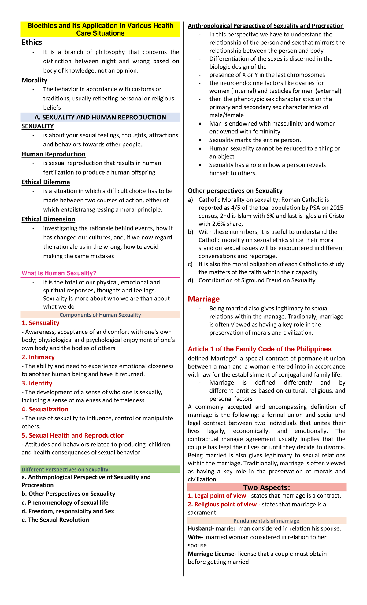 Bioethics Midterm Transes Final - Bioethics and its Application in ...
