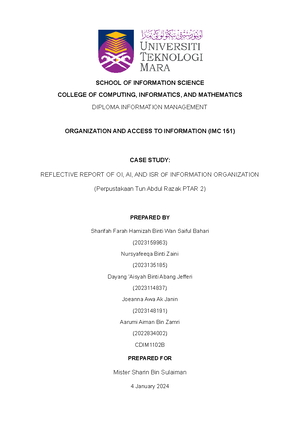 Article review Final - UNIVERSITI TEKNOLOGI MARA (UITM) SCHOOL OF ...