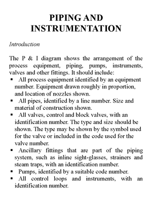 Piping & Instrumentation