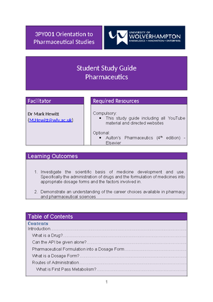 Pre-dispensing session 2 notes - Selecting the correct product when ...