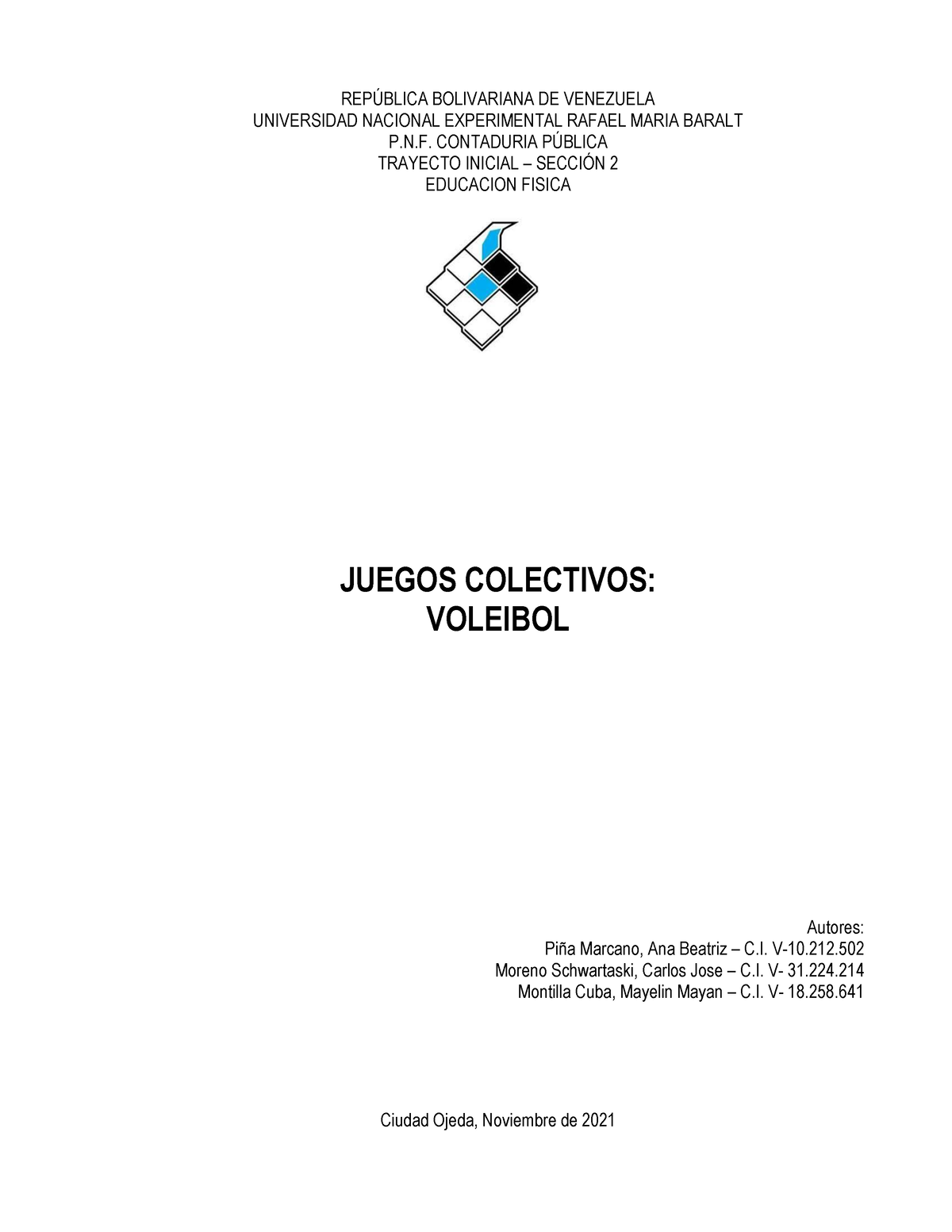 Ed. Fisica 2° - Unidad II. Juegos Colectivos. El Voleibol - REP⁄BLICA ...