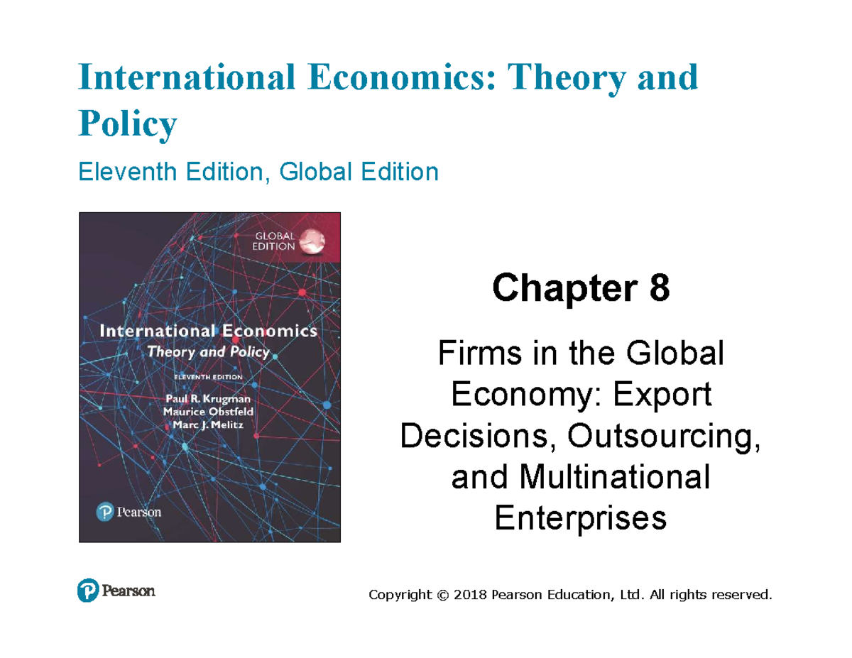 国经08 - Notes - International Economics: Theory and Policy Eleventh ...