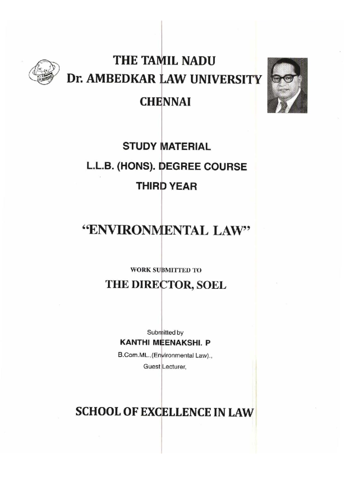 18 Environmental Law BOOK Notes - Bachelors of Law - Studocu