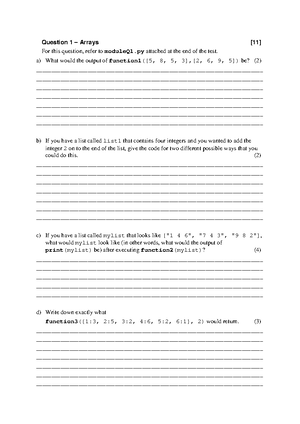 CSC1015F Test3 2019 - Test 3 2019