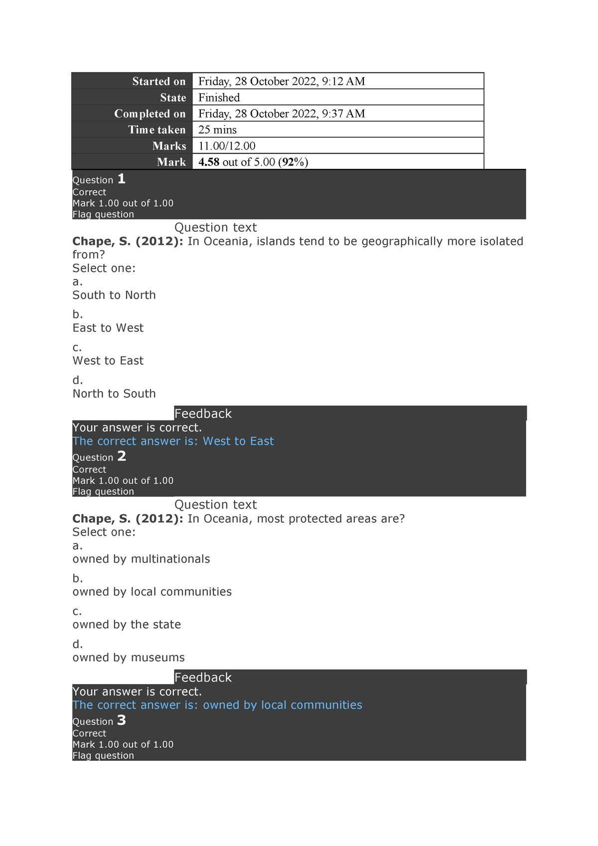 UU204 QUIZ 3 - Started On Friday, 28 October 2022, 9:12 AM State ...