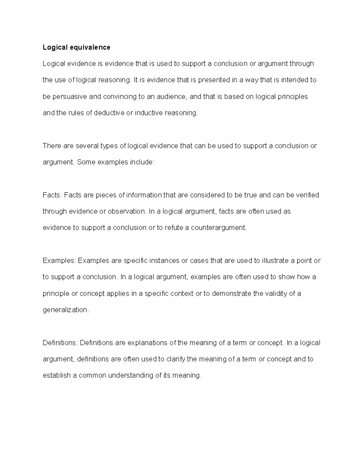 Mathematical reasoning course outline logical equivalence - Logical ...