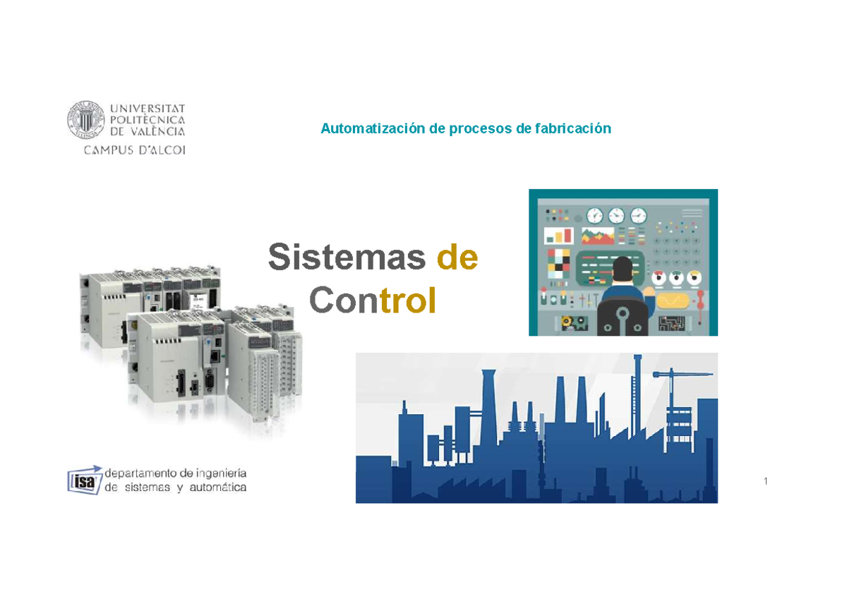 T3.1.- Sistemas de control 2023 - Automatización Industrial - UPV - Studocu