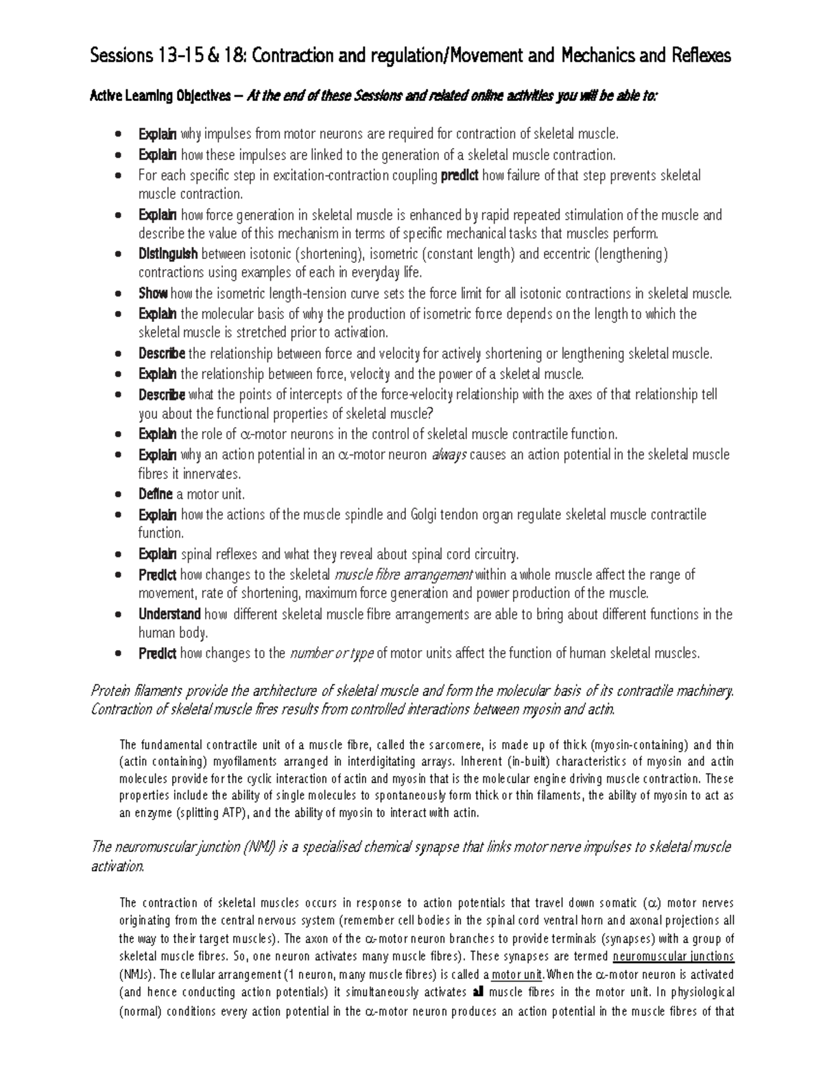 BIOM2000 2 2020 Session Synopses - Week 3 - Sessions - Sessions 13 - 15 ...