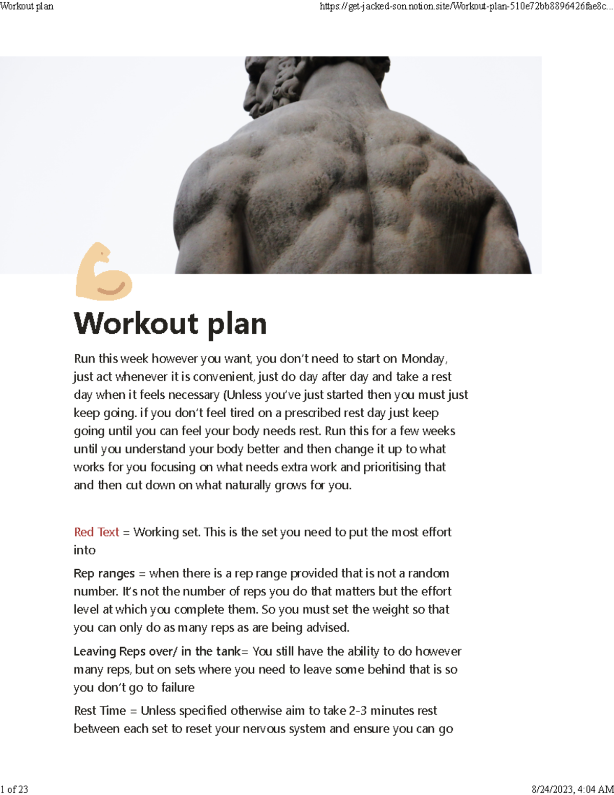 Workout plan - no i will not - Workout plan Run this week however you ...