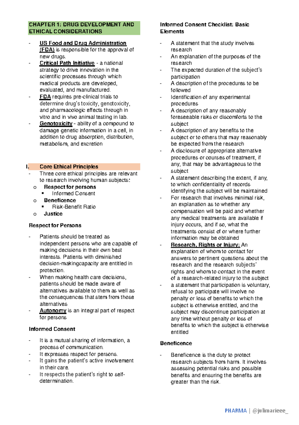 Pharma- Transes- Prelims - CHAPTER 1: DRUG DEVELOPMENT AND ETHICAL ...