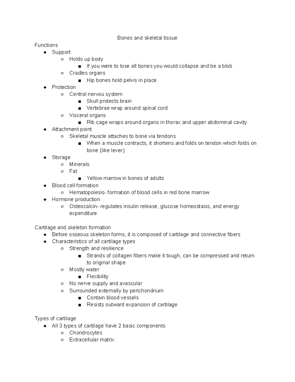 Anatomy Chapter 6 Lecture Notes - Biol 251 - BU - Studocu