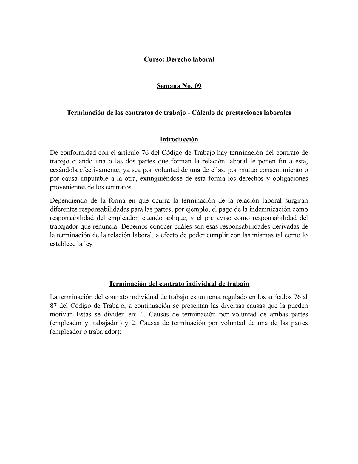 Semana 9 - resumen de curso para evaluar procedimientos educativos ...