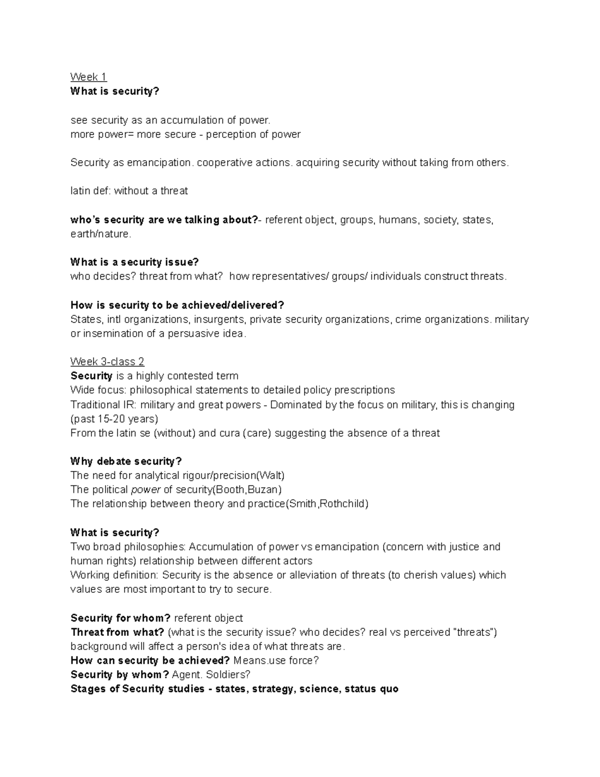IS 200 - Lectures - Lecture notes All - Week 1 What is security? see ...