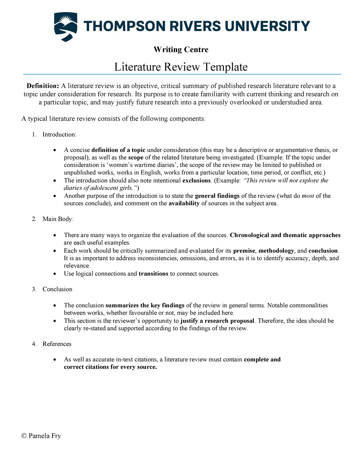 literature review unisa pdf