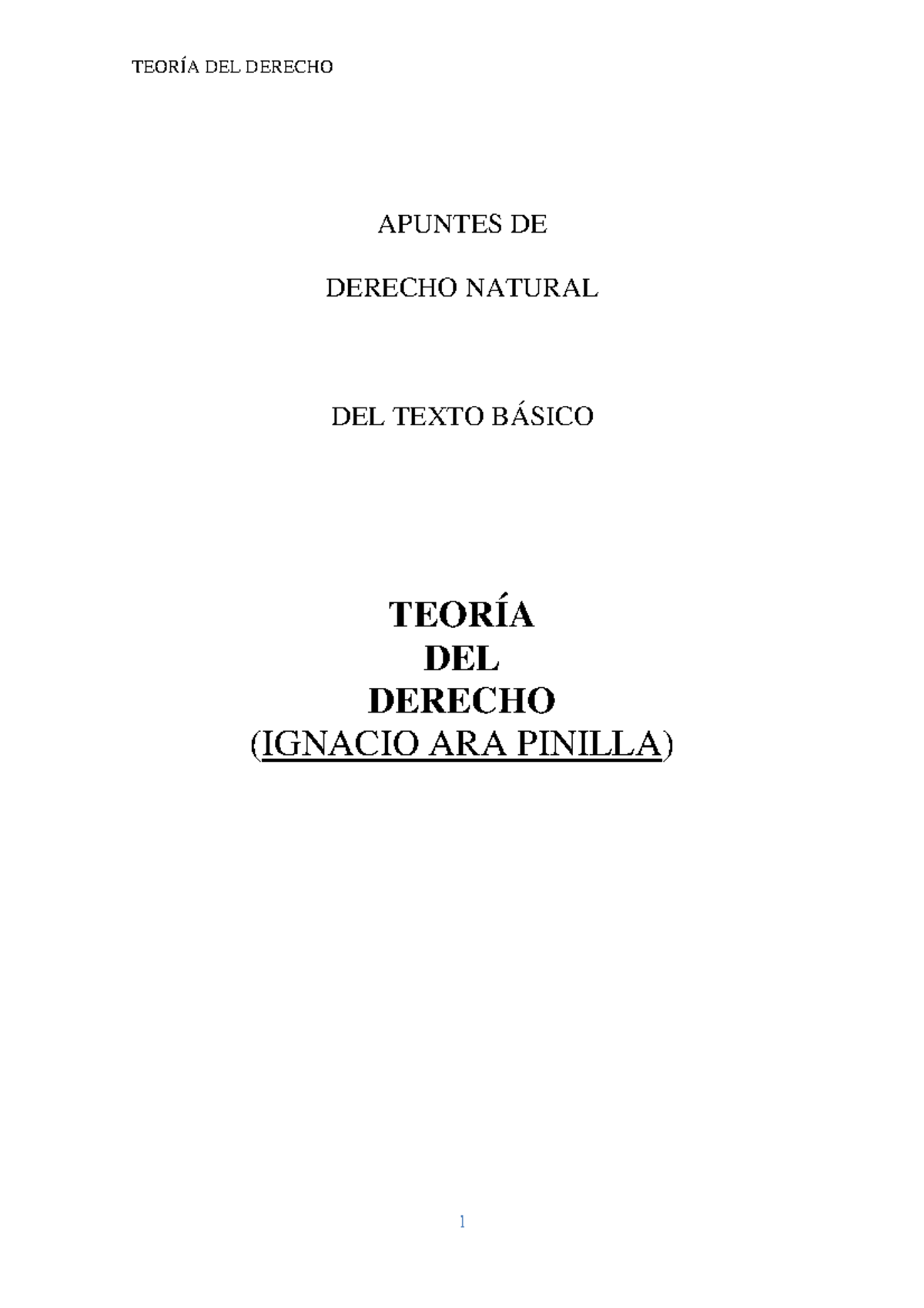 Teor Â°a Del Derecho - Apuntes - APUNTES DE DERECHO NATURAL DEL TEXTO ...