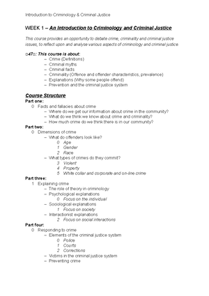 Introduction To Criminological Theories - Chapter 1 Introduction To ...