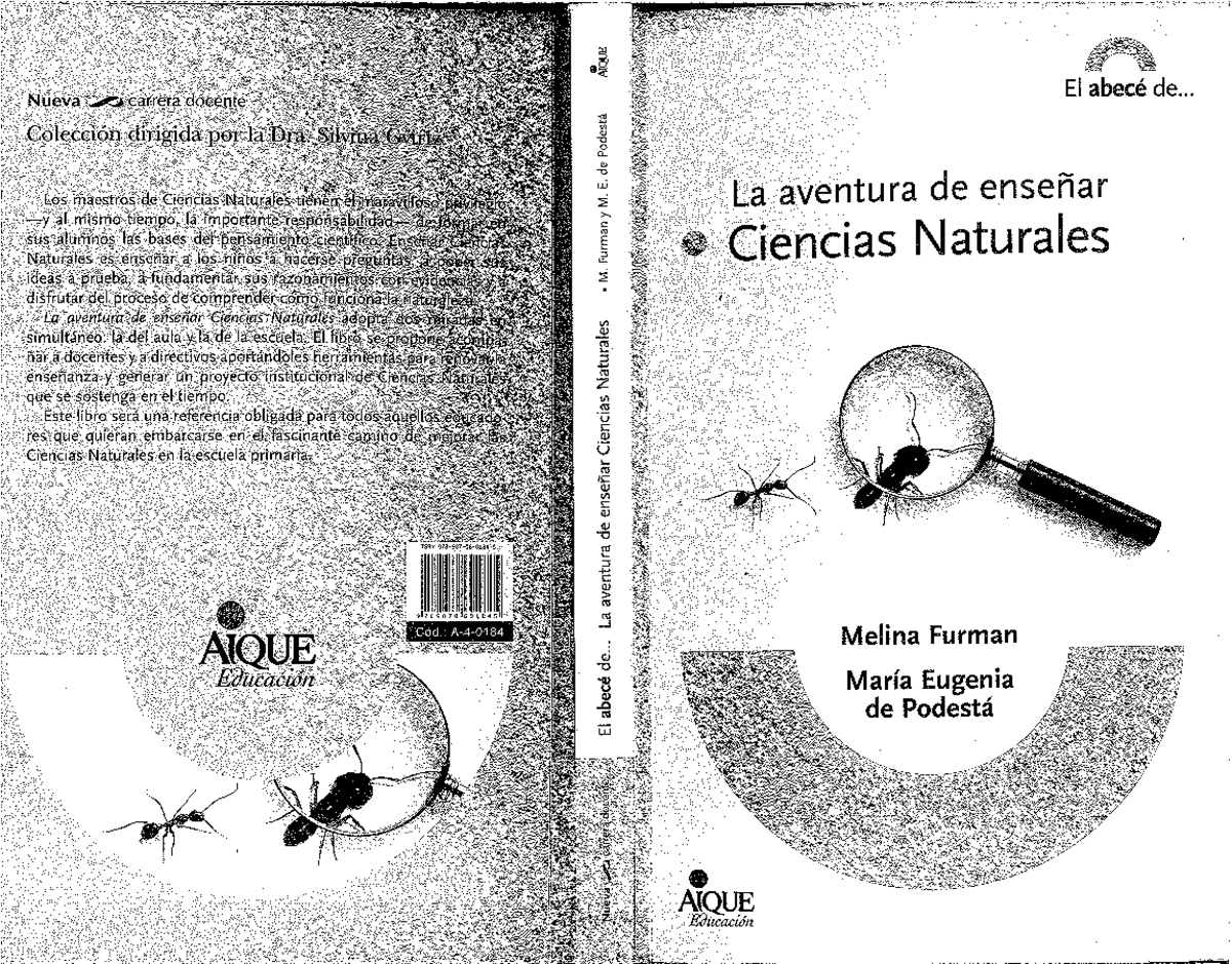 La Aventura de Ensenar Ciencias Natural - ciencias naturales - Studocu