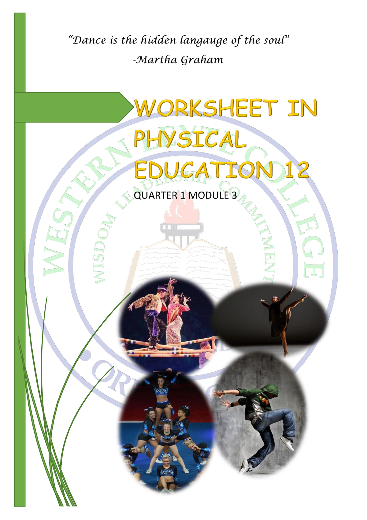 Worksheet PE 1 2 Q1M3 - Senior High School Coursework - QUARTER 1 ...