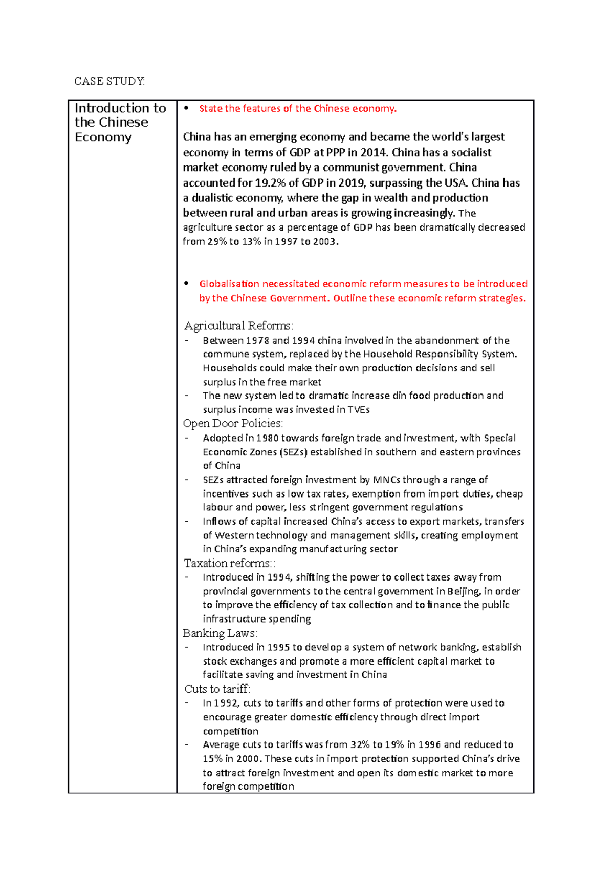 case study of china class 9